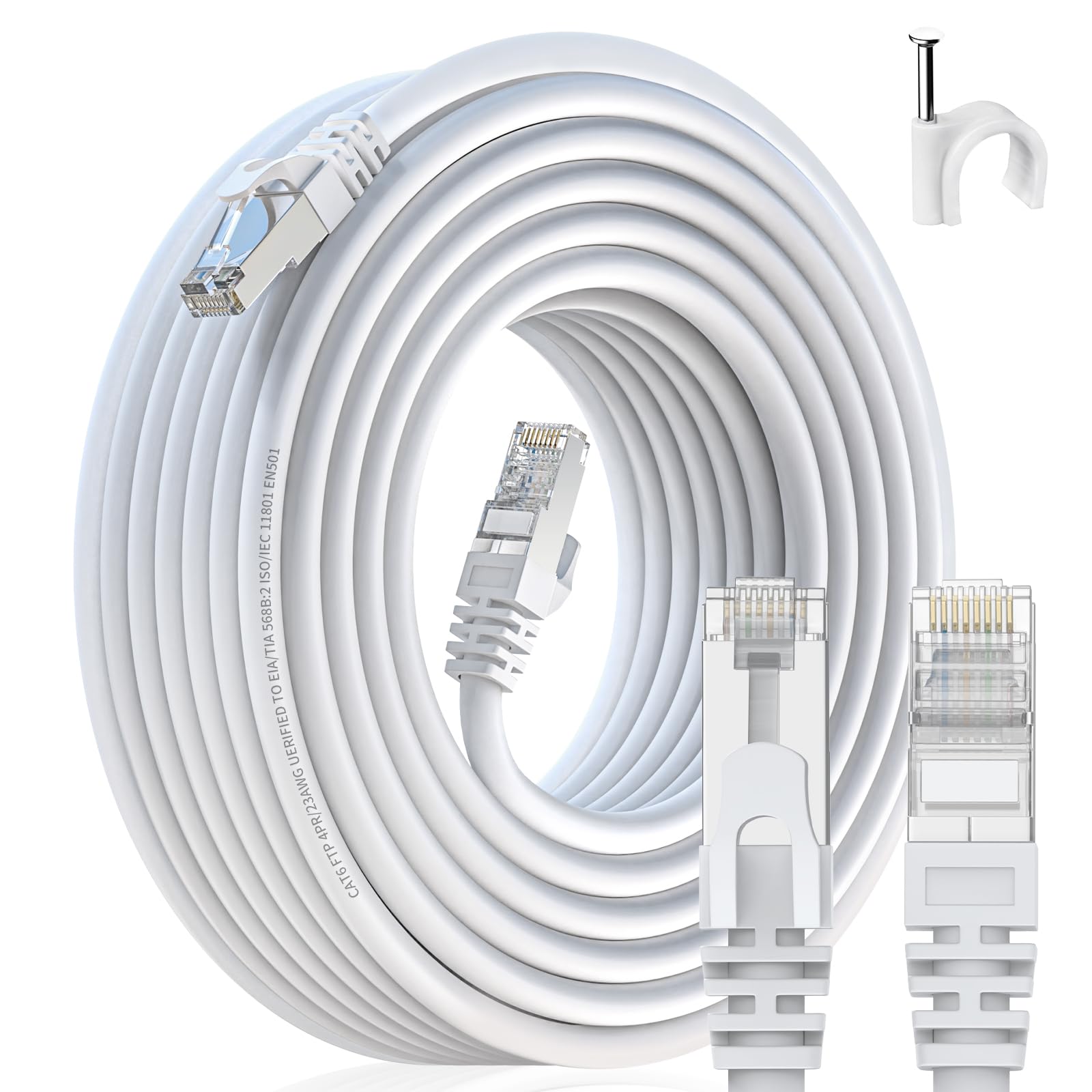 Amazon.com: MEIPEK Cat 6 Ethernet Cable 25ft, Outdoor&Indoor, Cat